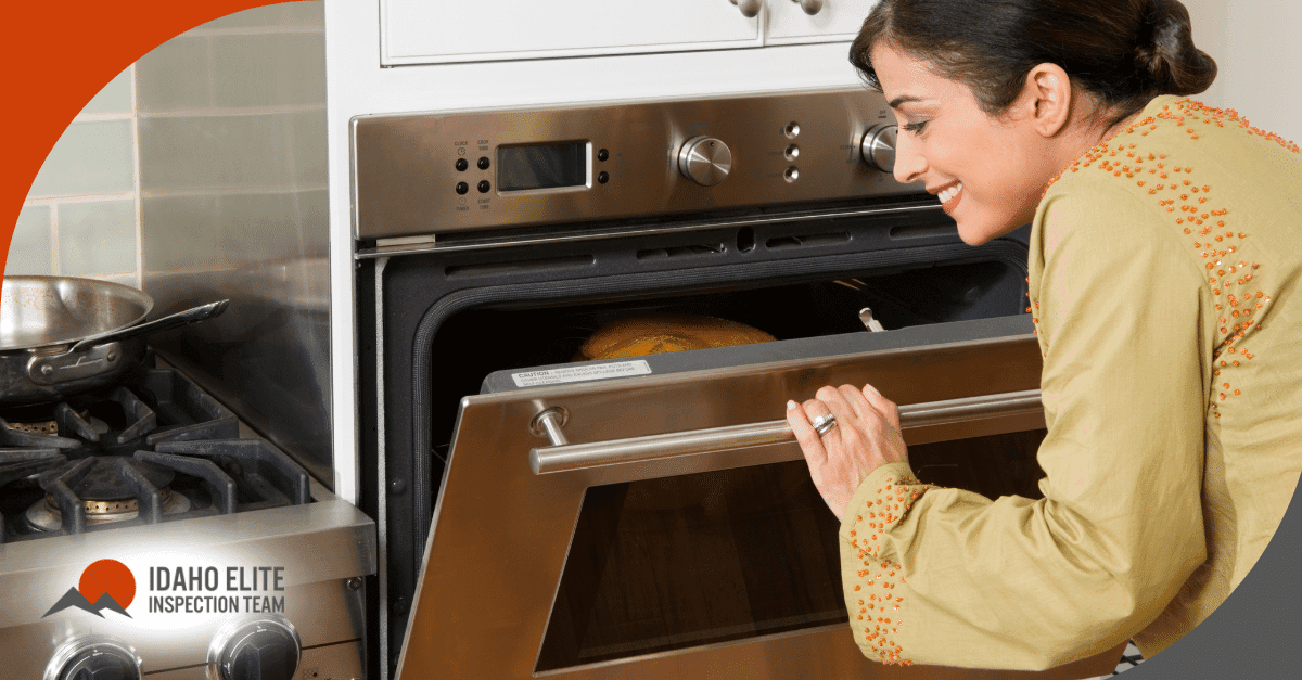 Woman smiling while cooking mixed vegetables on a stovetop in a cozy kitchen.