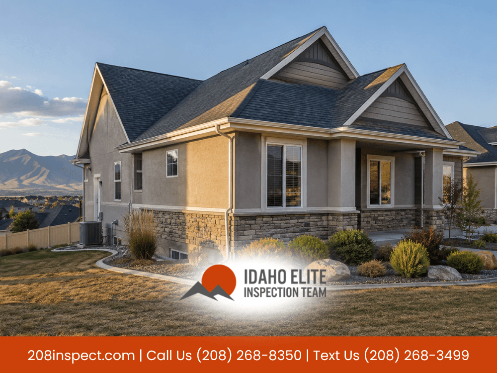 Idaho home exterior with mountain views